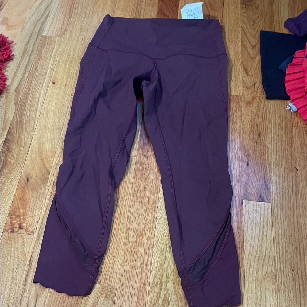 lululemon athletica burgundy Leggings